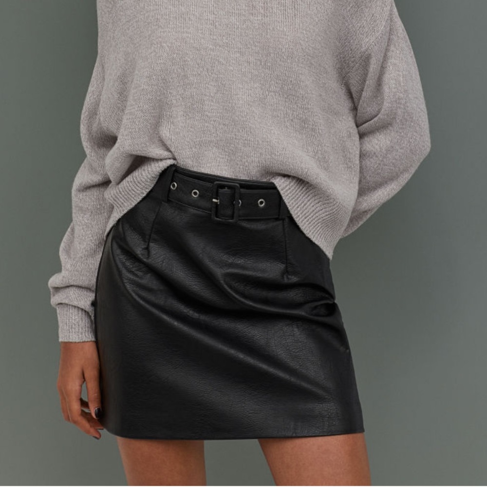 Black Leather Skirt